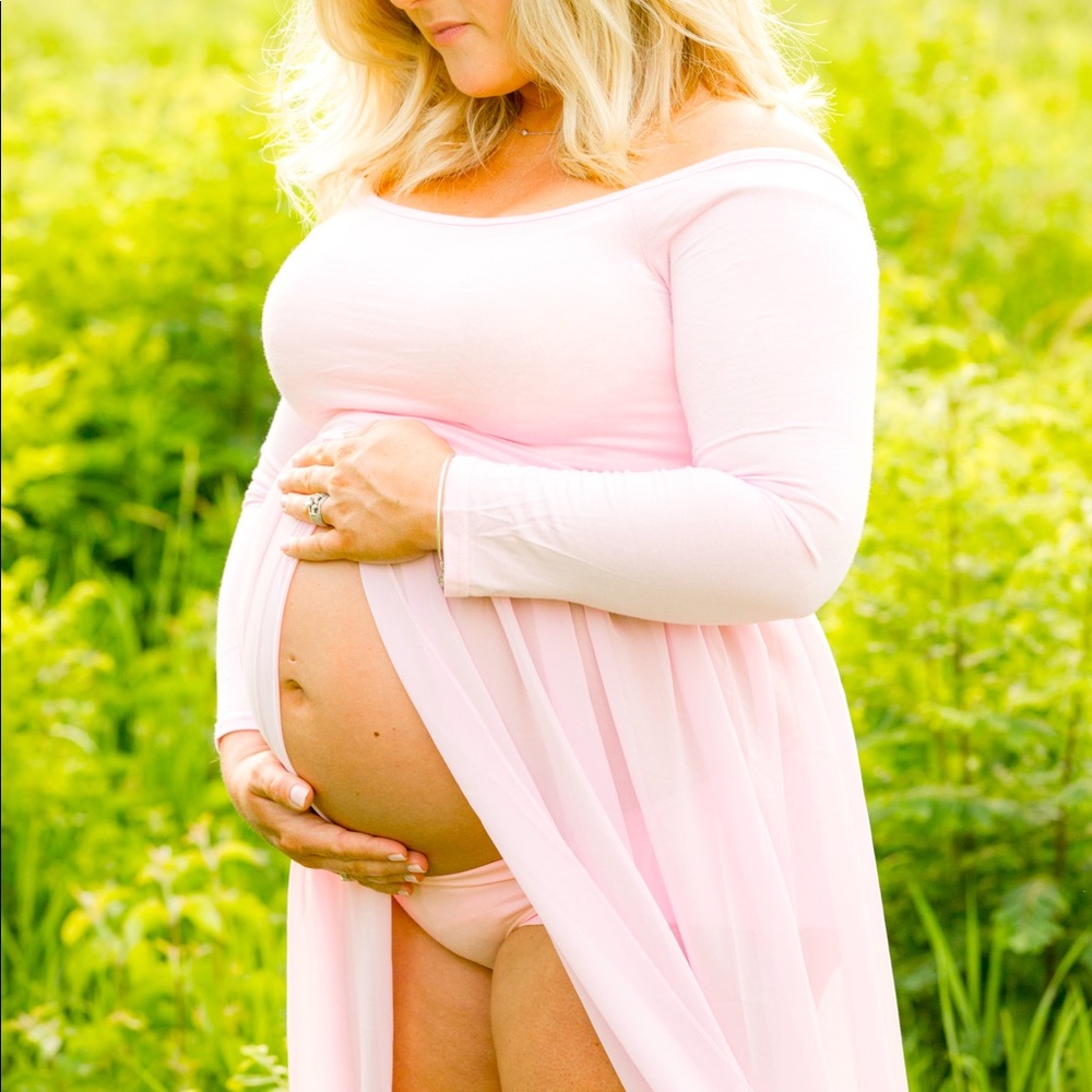 Blush Pink Maternity Dress
